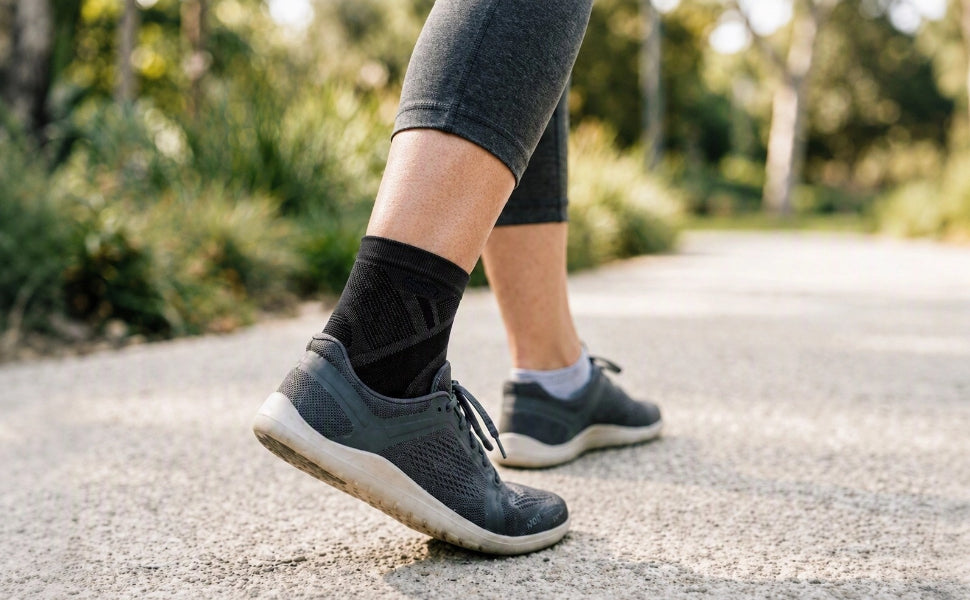 Ankle Biomechanics and Ligament Stress in Walking and Running