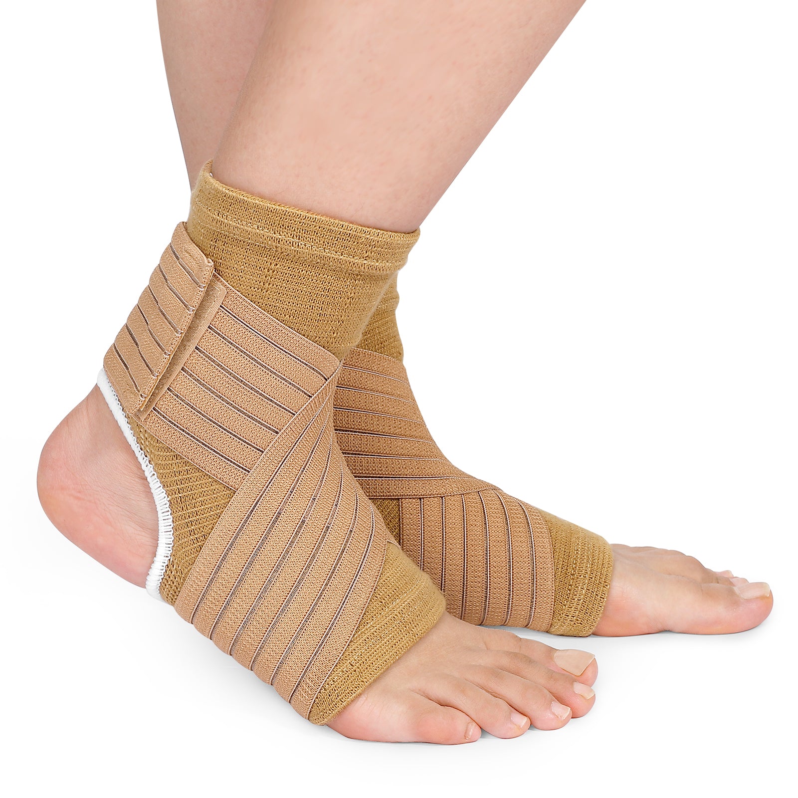 Fivali Ankle Compression Wrap for Sports-ABF013-02-Beige