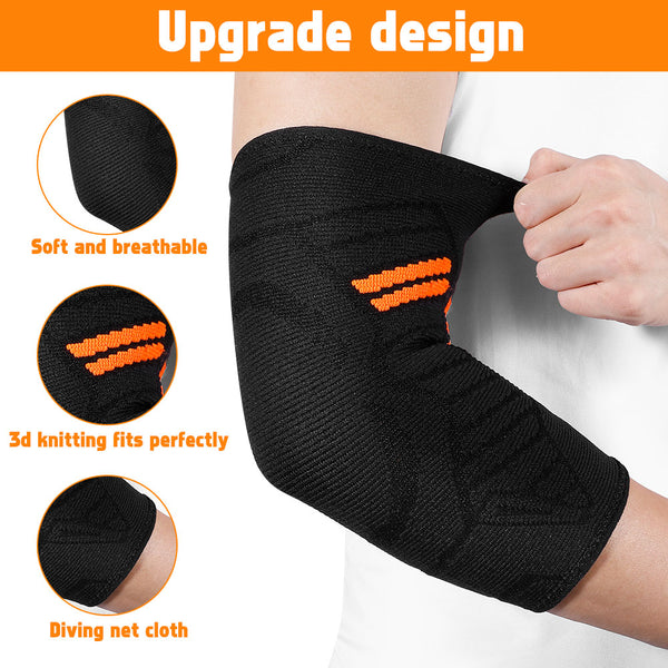 Fivali Elbow Brace for Tennis Elbow-EBF039-01-Black-Design