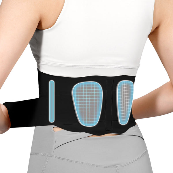 Fivali Lower Back Brace-BBF065-02-Black