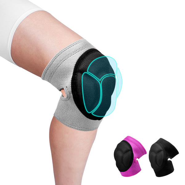 Fivali Basketball Knee Sleeves-KBF054-01-Grey-M