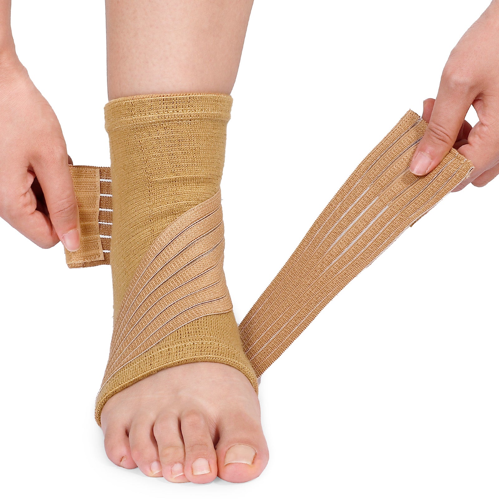 Fivali Ankle Compression Wrap for Sports-ABF013-02-Beige-02
