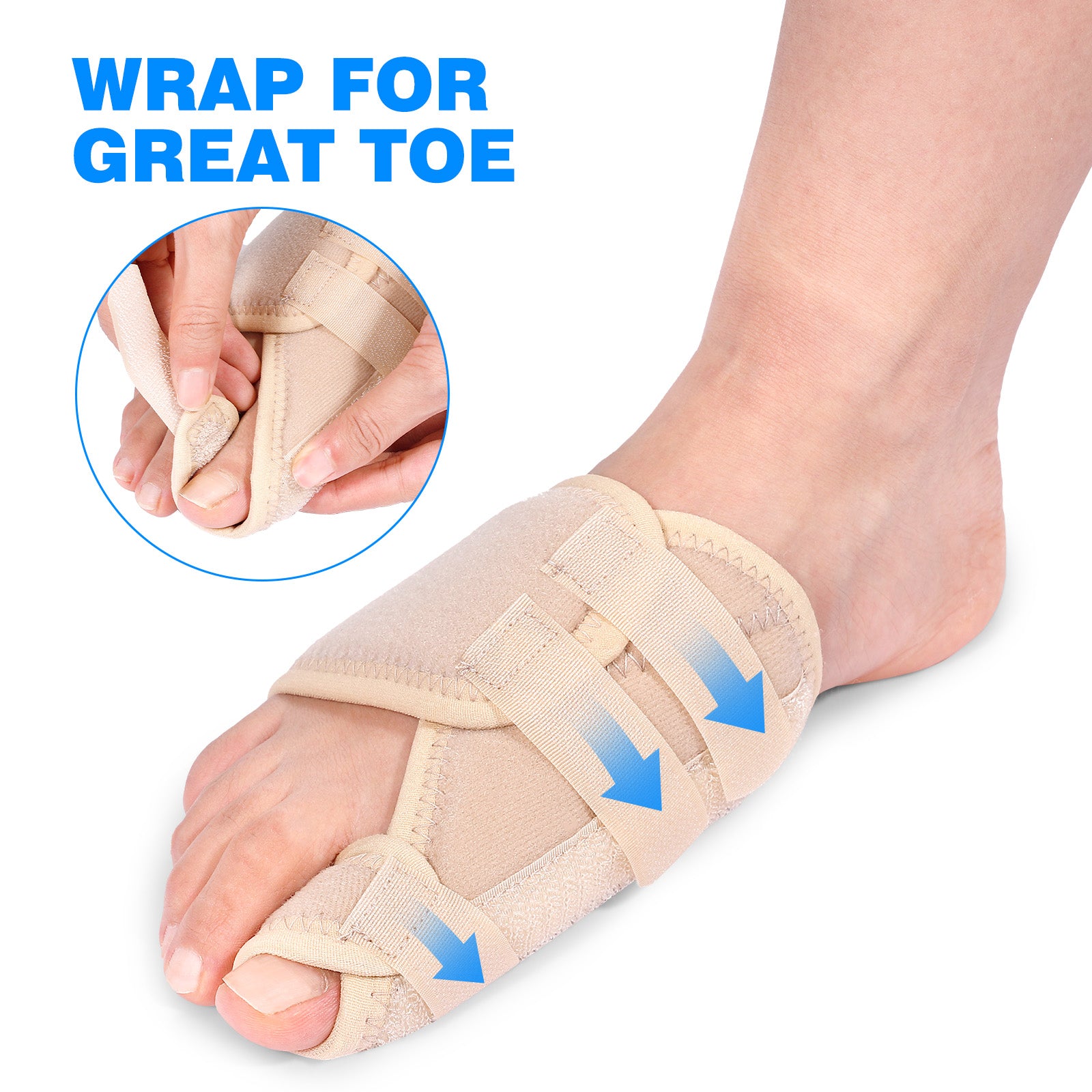 Fivali Ankle Wrap for Bunion-ABF069-01-Beige-Right-02