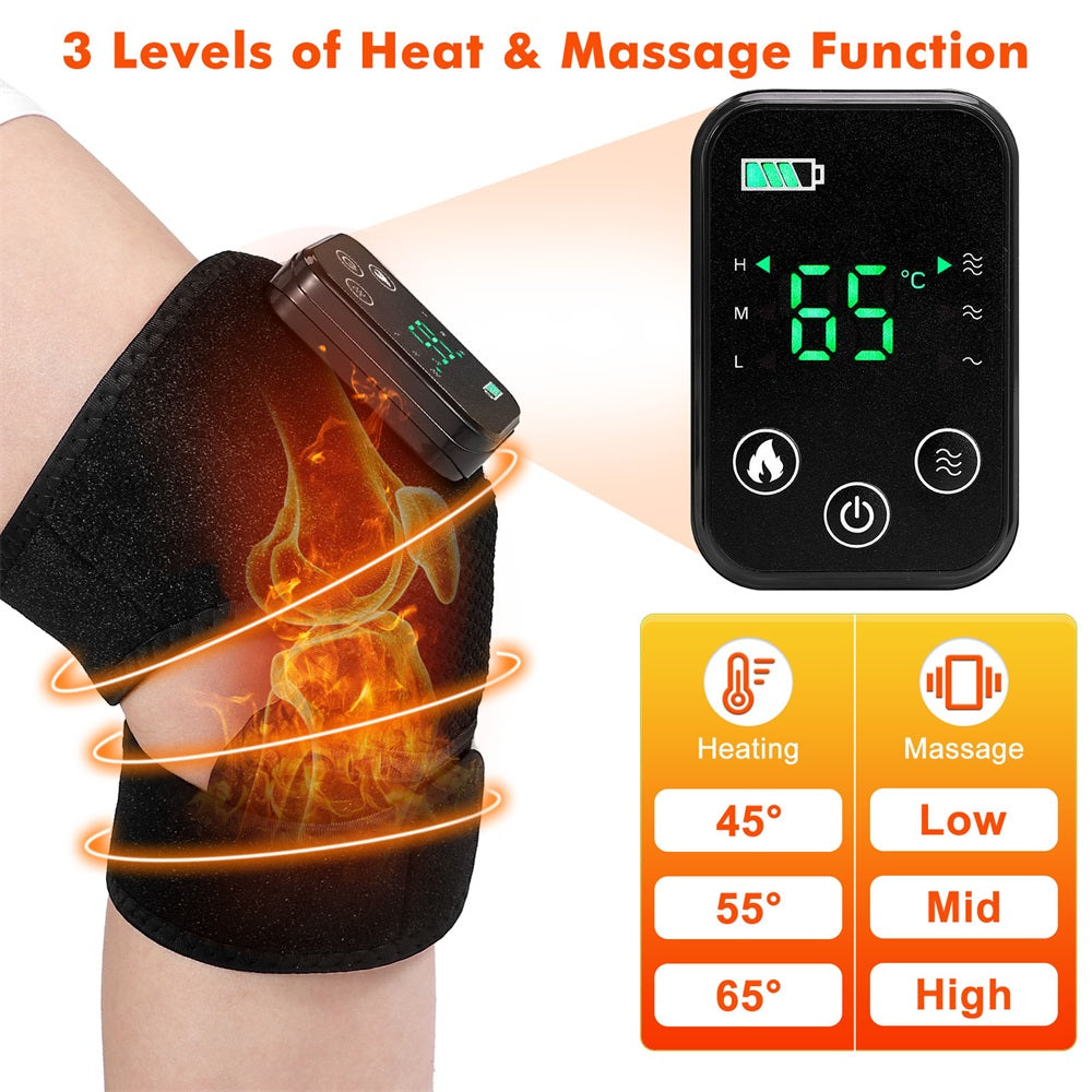 Fivali Knee Brace with Heating Massage-KBF072-01-Black-02