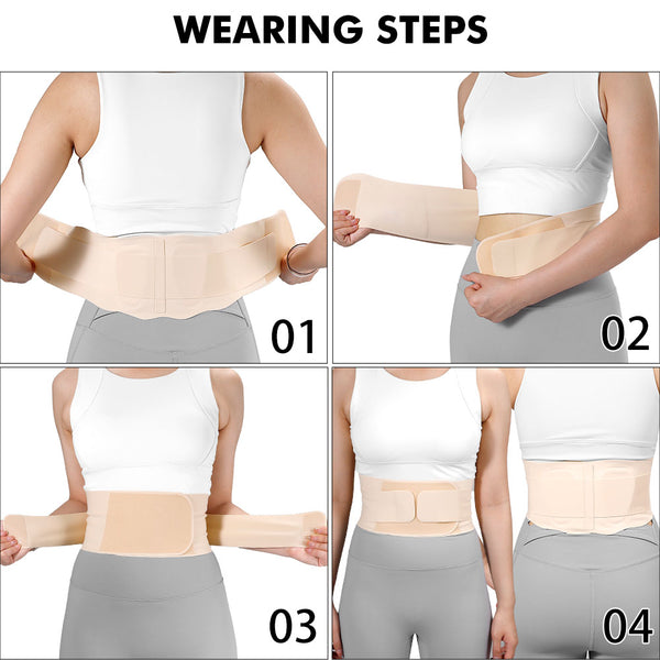Fivali Lower Back Brace-BBF065-02-Beige-Wear