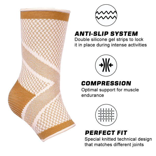 Fivali Ankle Sleeve-ABF082-01-Beige-M