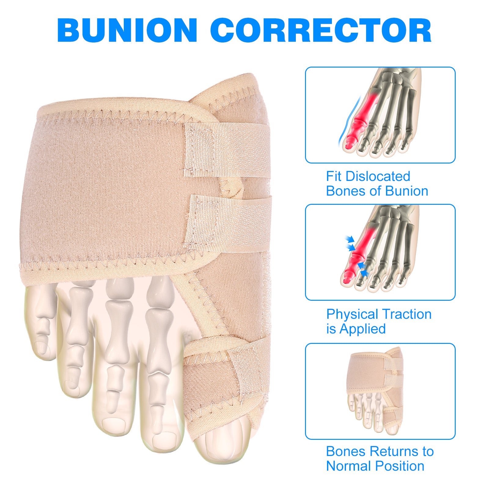 Fivali Ankle Wrap for Bunion-ABF069-01-Beige