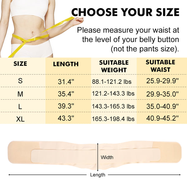 Fivali Lower Back Brace-BBF065-02-Beige-Size