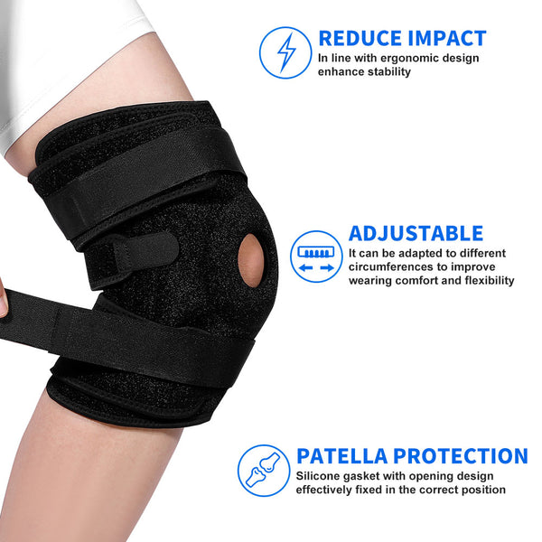Fivali Sports Knee Brace-KBF042-01-Black-b
