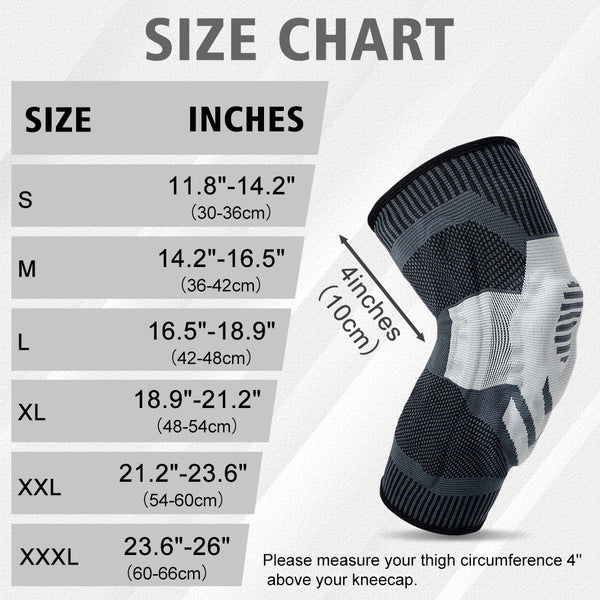 Fivali Compression Knee Brace for Pain-KBF001-Black-03-SIZE