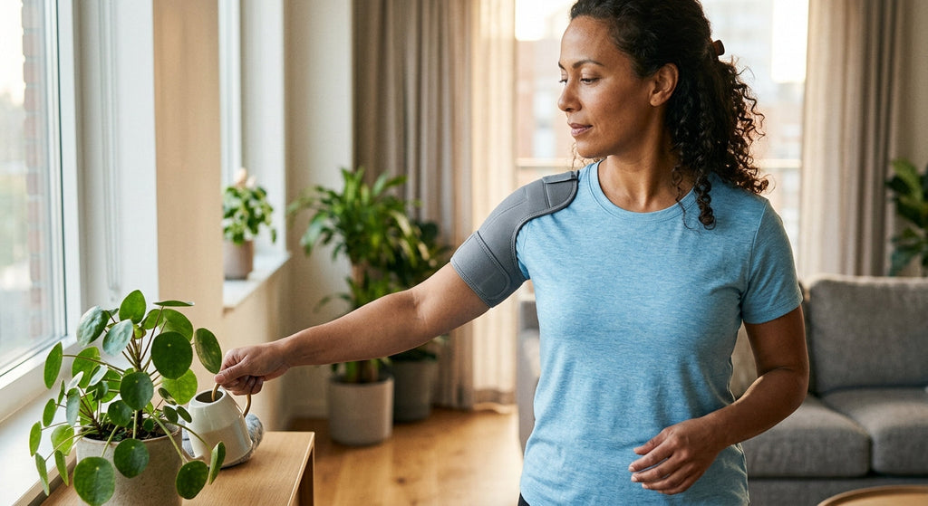 Does wearing a shoulder brace help bursitis?