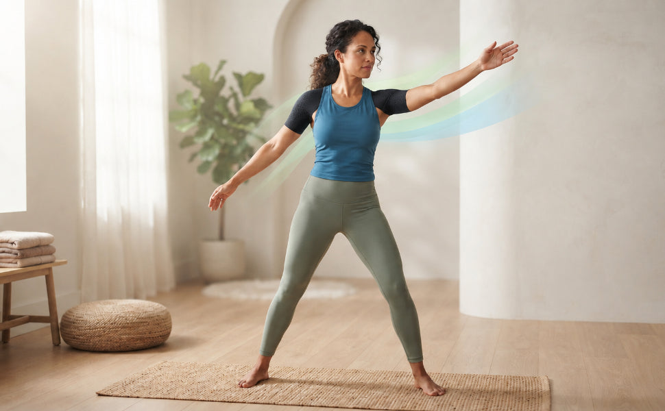 Flexibility versus stability in dual-strap shoulder supports
