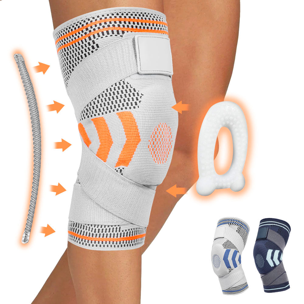 Fivali Adjustable Knee Brace for Pain Running with Straps and Gel Pad - 2 Pack