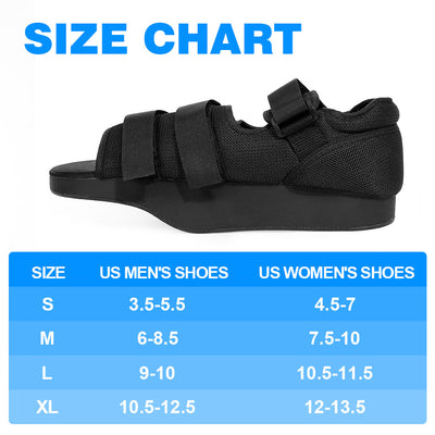Fivali Ankle Support for Walking-ABF066-02-Black-Forefoot-Size