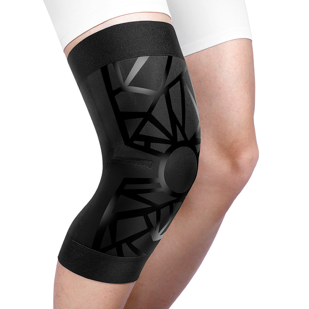 Fivali Compression Sport Knee Sleeves-KBF023-04-Black