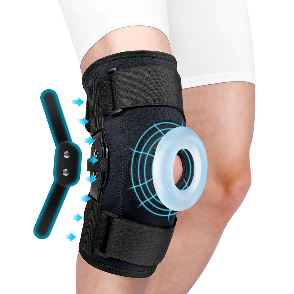 Fivali Adjustable Hinged Knee Brace-KBF008-Black-01-A