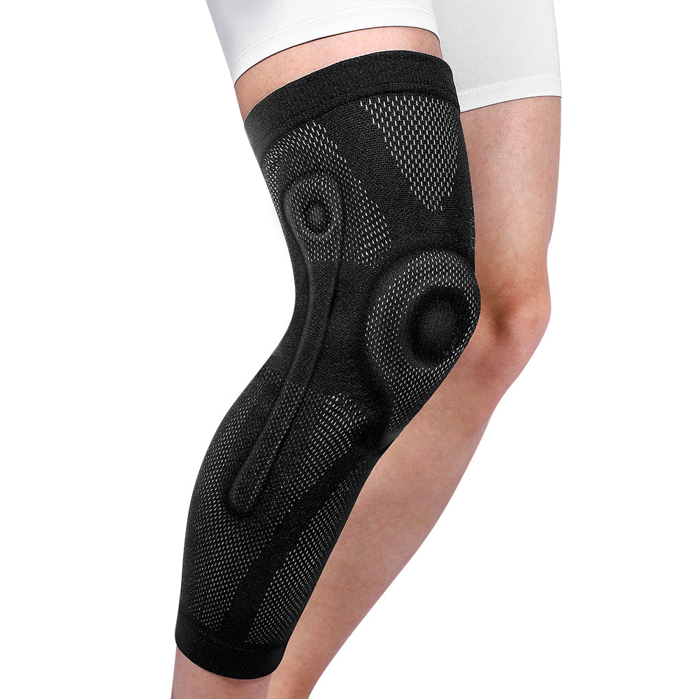 Fivali Compression Football Knee Sleeves-KBF023-11-Black-01-04