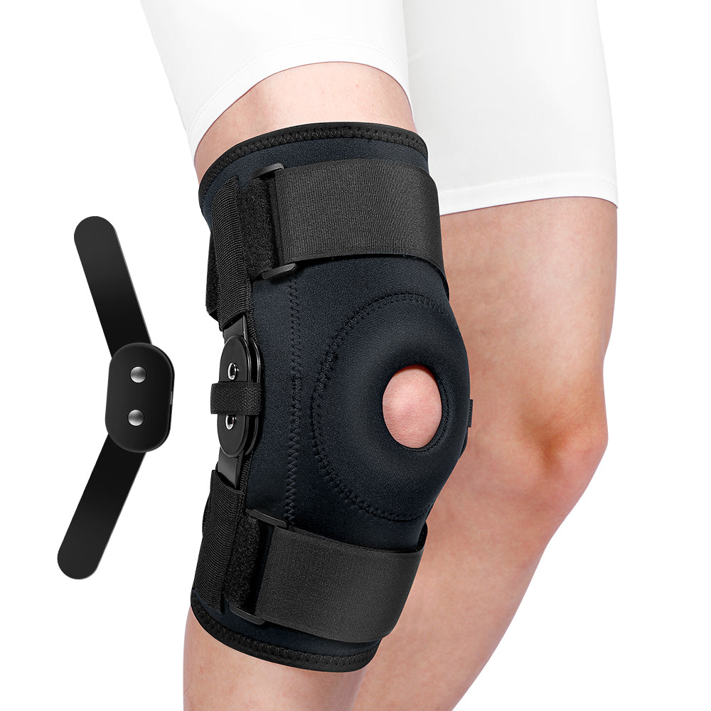 Fivali Adjustable Hinged Knee Brace-KBF008-Black-01-S