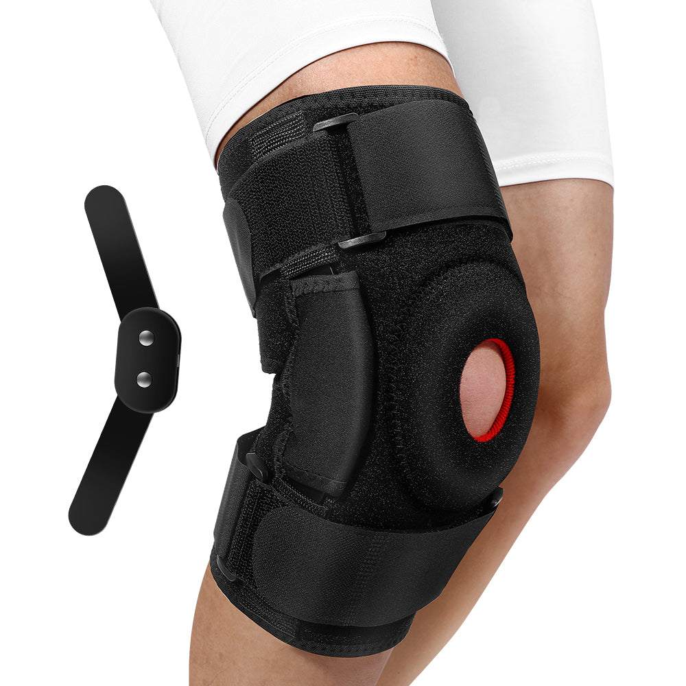 Fivali Hinge Knee Brace for Pain Relief Adjustable Open Patella Design - 1 Pack