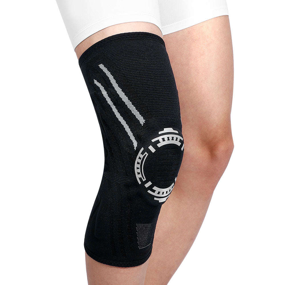 Fivali Sport Compression Knee Support for Running with Pad and T-Spring - 2 Pack