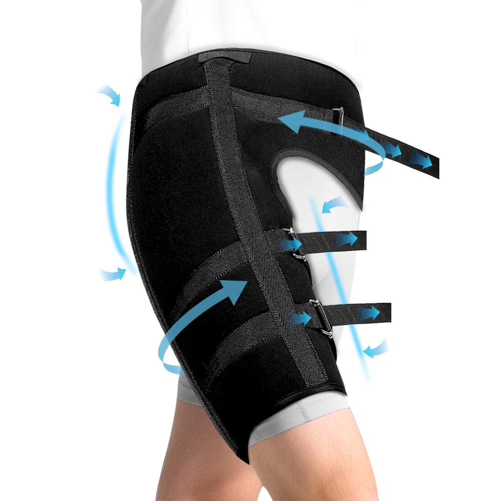Hip and Thigh Support Brace & Sciatica Pain Compression Sleeve Wrap for ...