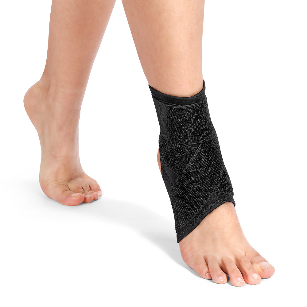 Ankle Compression Wrap for Sprain Prevention with Adjustable Straps - 2 Pack