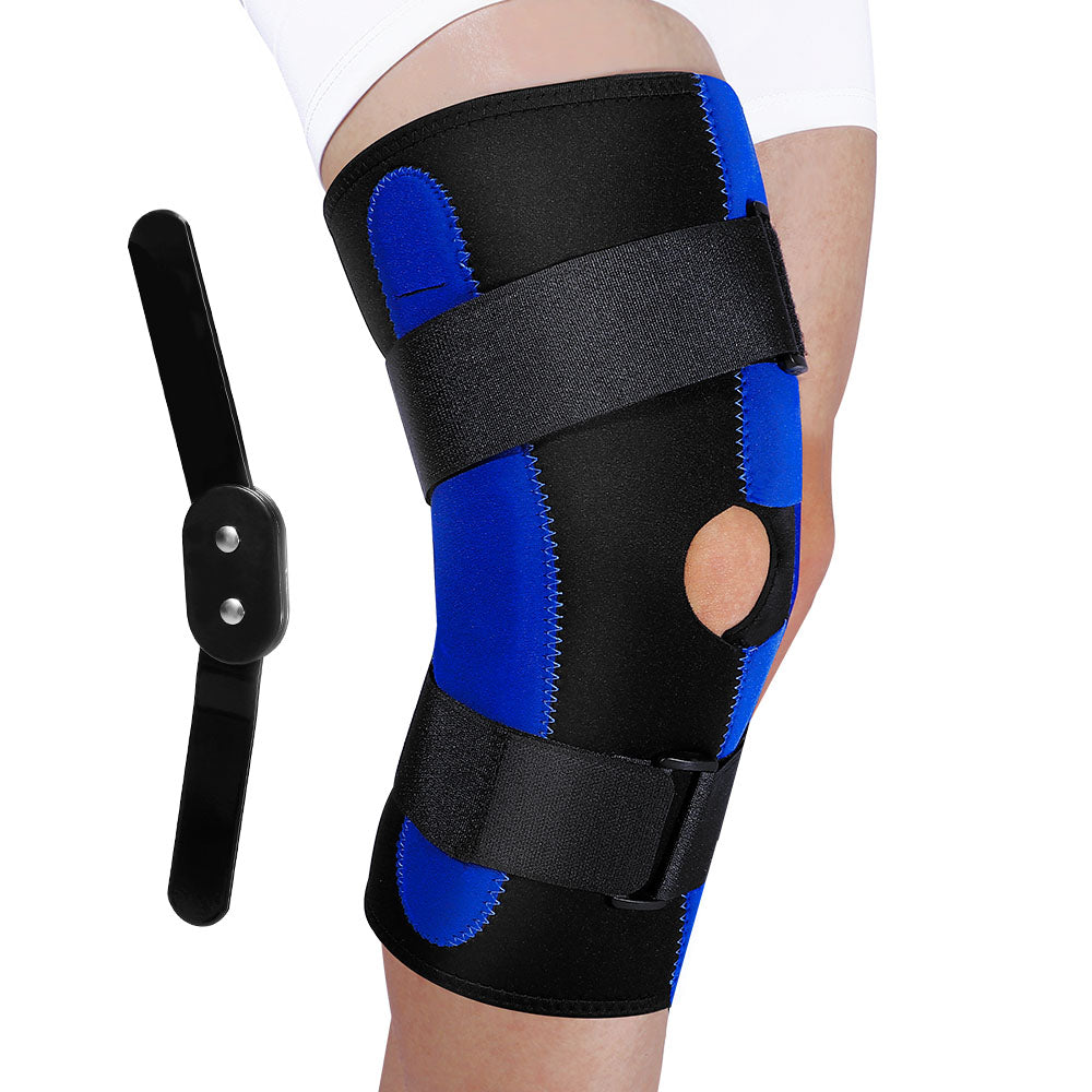 Fivali Neoprene Hinge Knee Brace for Pain Adjustable Open Patella Support - 1 Pack