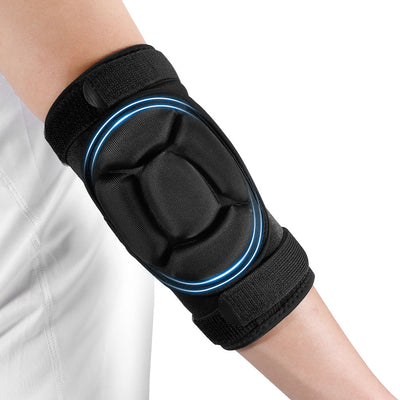 Fivali Elbow Pads with Compression Straps-EBF060-01-Black-XXS