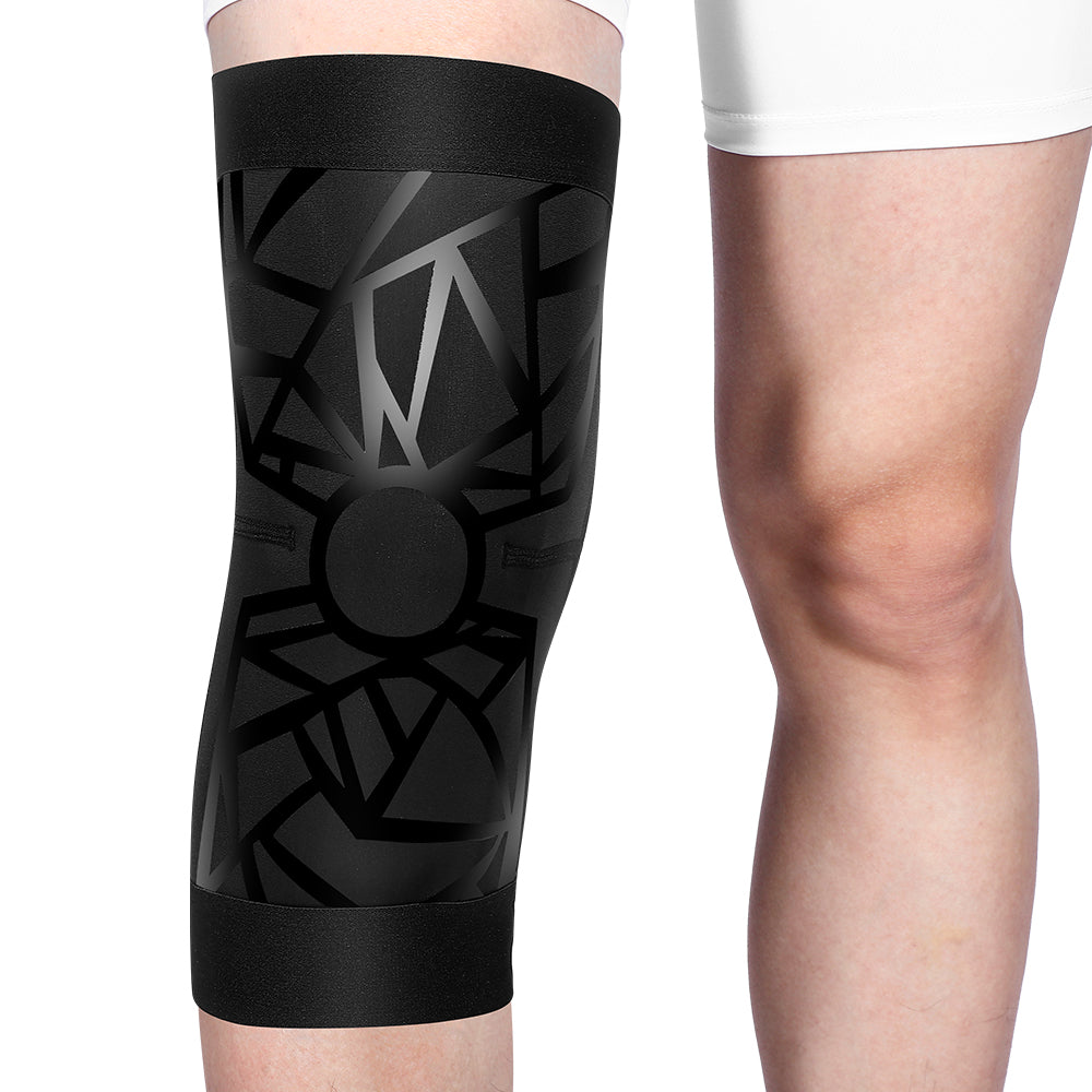 Fivali Compression Sport Knee Sleeves-KBF023-04-Black-L