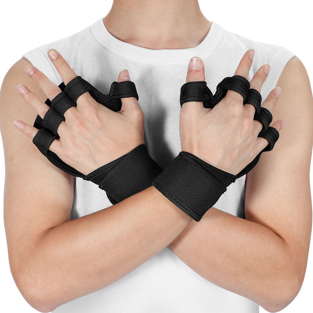 Fivali Wrist Wraps for Fitness-WBF043-02-Black-L