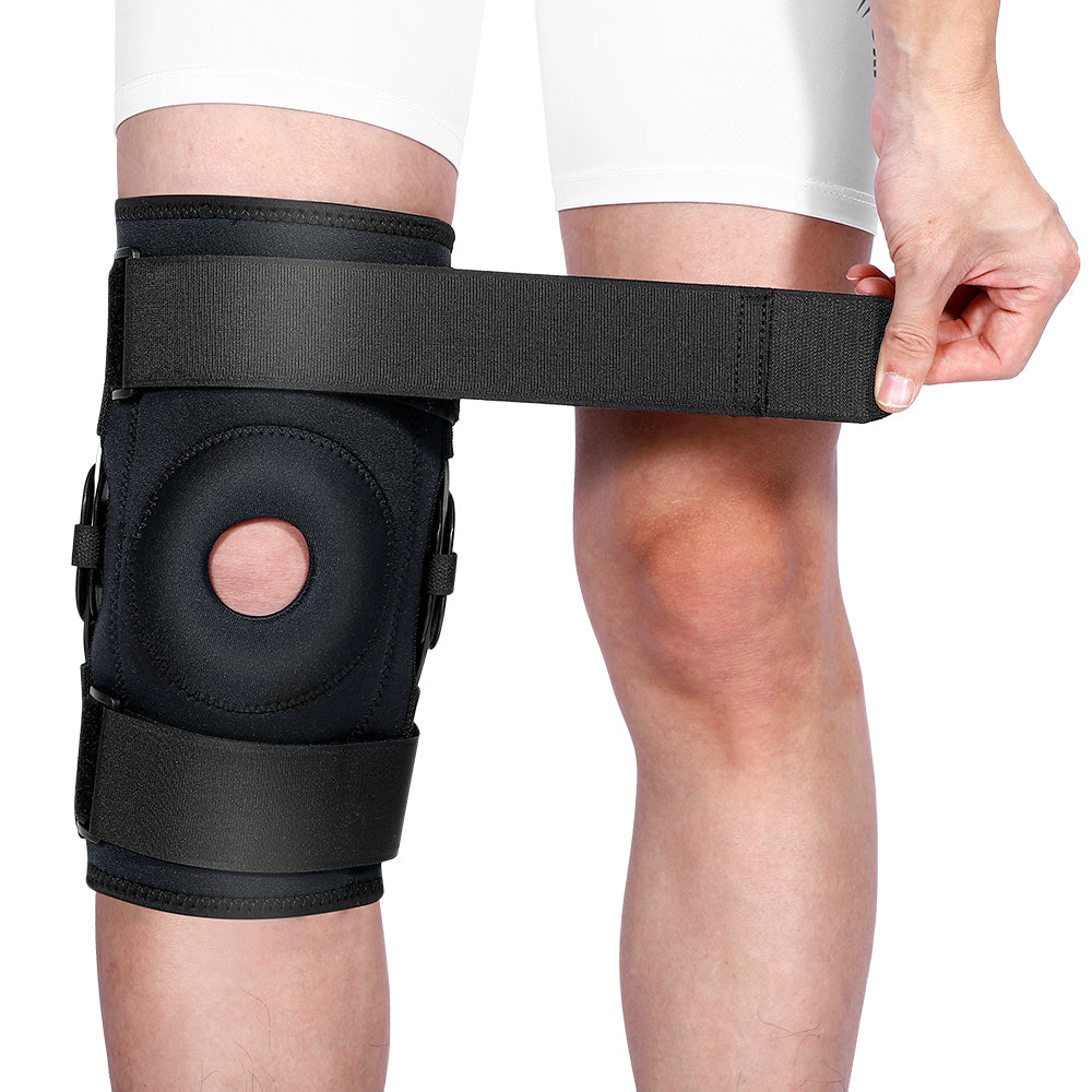 Fivali Adjustable Hinged Knee Brace-KBF008-Black-01-M