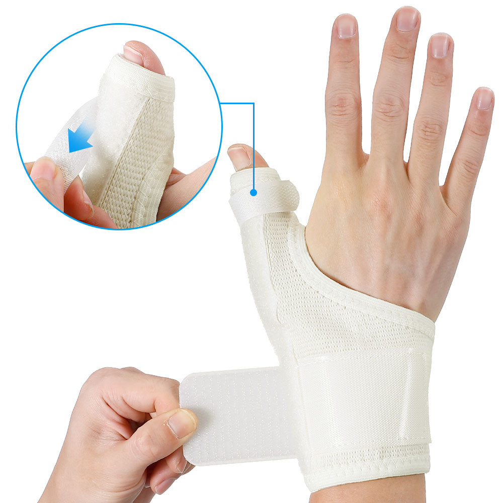 Fivali Hand Wrist Brace-WBF056-01-White-Straps