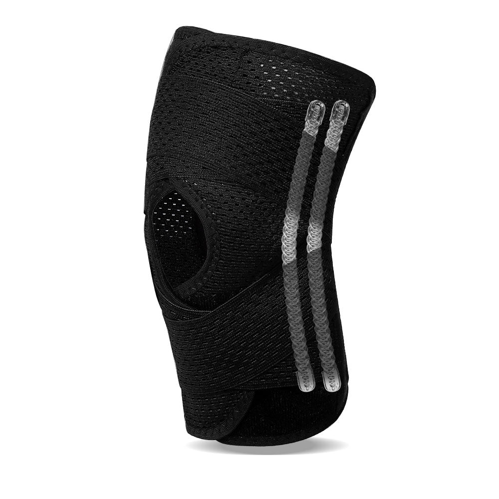 Fivali Adjustable Knee Wraps for Pain Squats Open Patella Design - 2 Pack