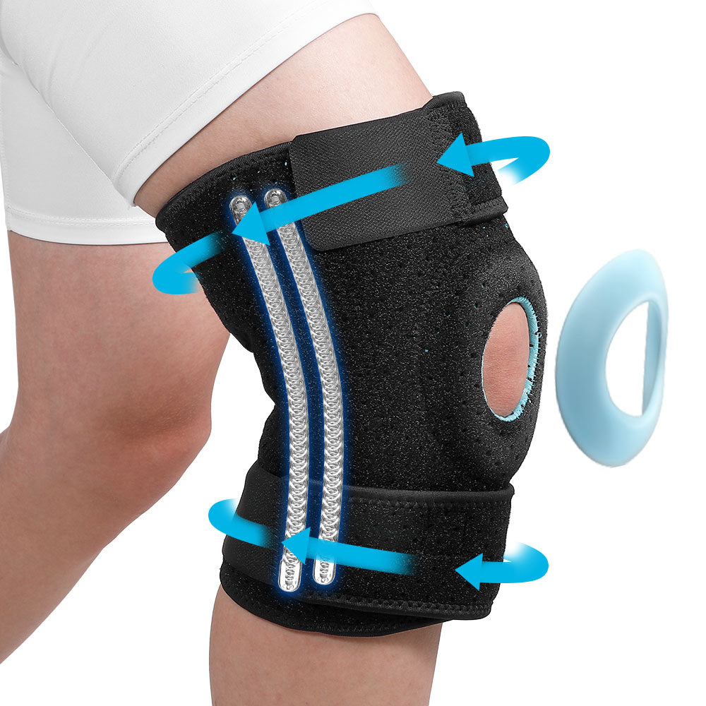 Spring Knee Support Knee Brace for Sports with Spring Support and Eva Pad – Fivali