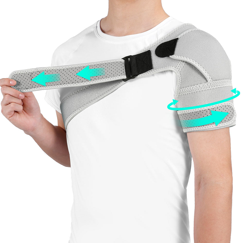 Thermoskin Sports Shoulder Support - Beige - Medium - Universal Fit for Injury Protection & Heat Therapy