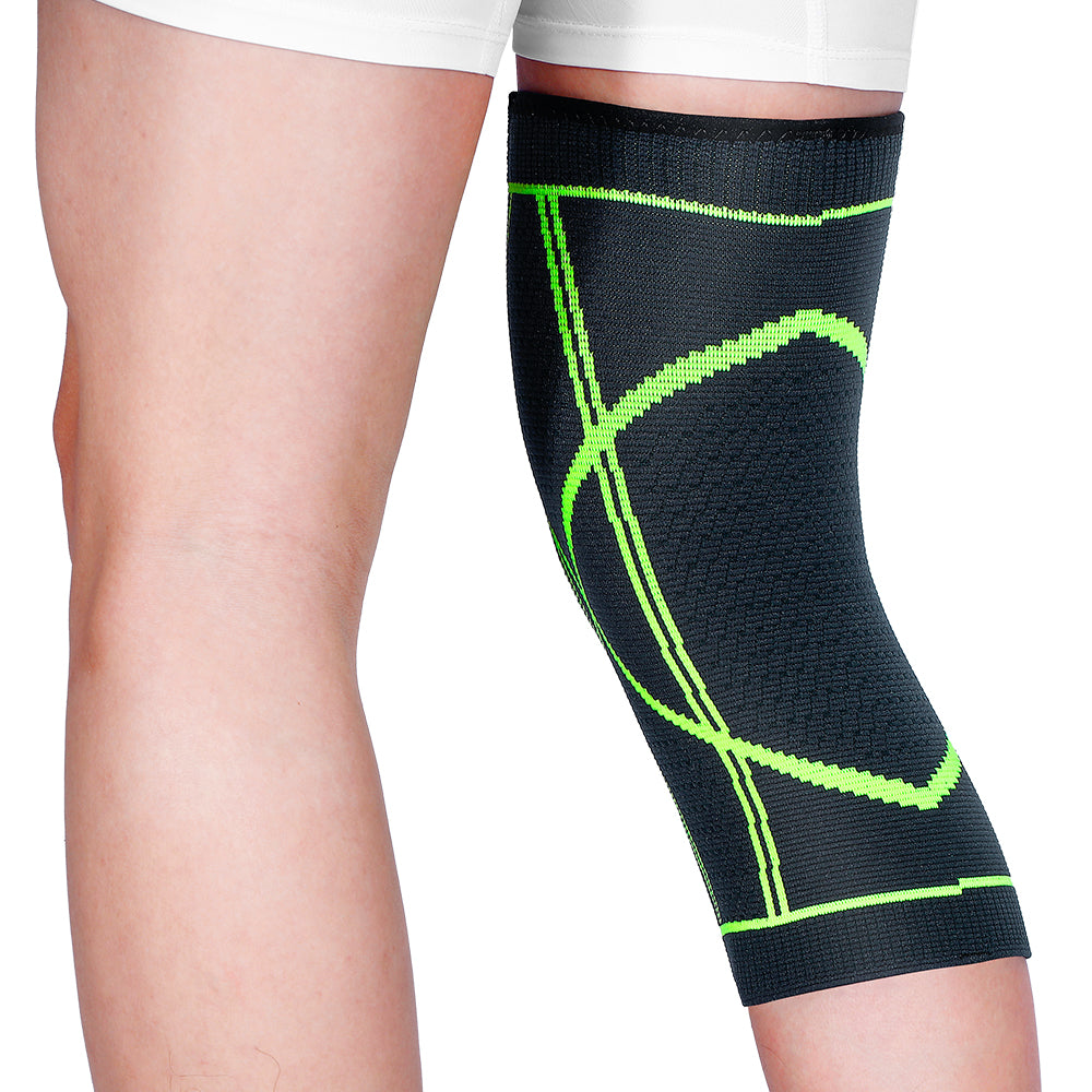 Fivali Compression Knee Brace for Running Sports-KBF002-Green-04-XL