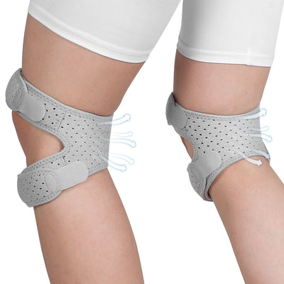 Fivali Knee Brace for Running-KBF063-01-Grey-Back
