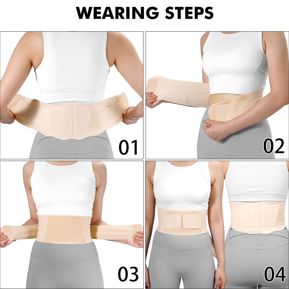 Fivali Lower Back Brace with Compression Strap for Back Pain Relief