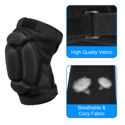 Fivali Elbow Pads with Compression Straps-EBF060-01-Black-L