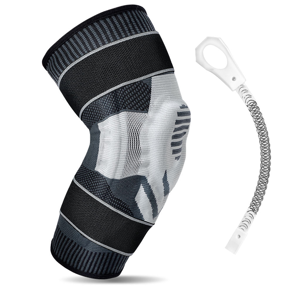 Fivali Adjustable Running Knee Brace for Pain with Gel Pad and Stabilizer - 2 Pack