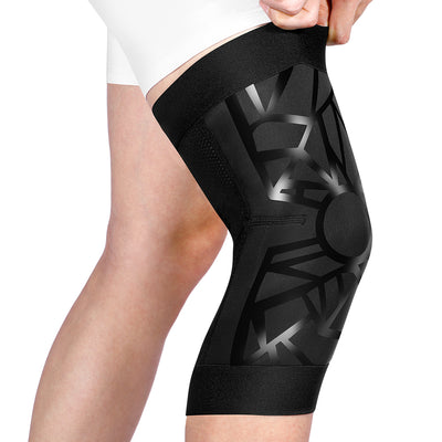 Fivali Compression Sport Knee Sleeves-KBF023-04-Black-XXL