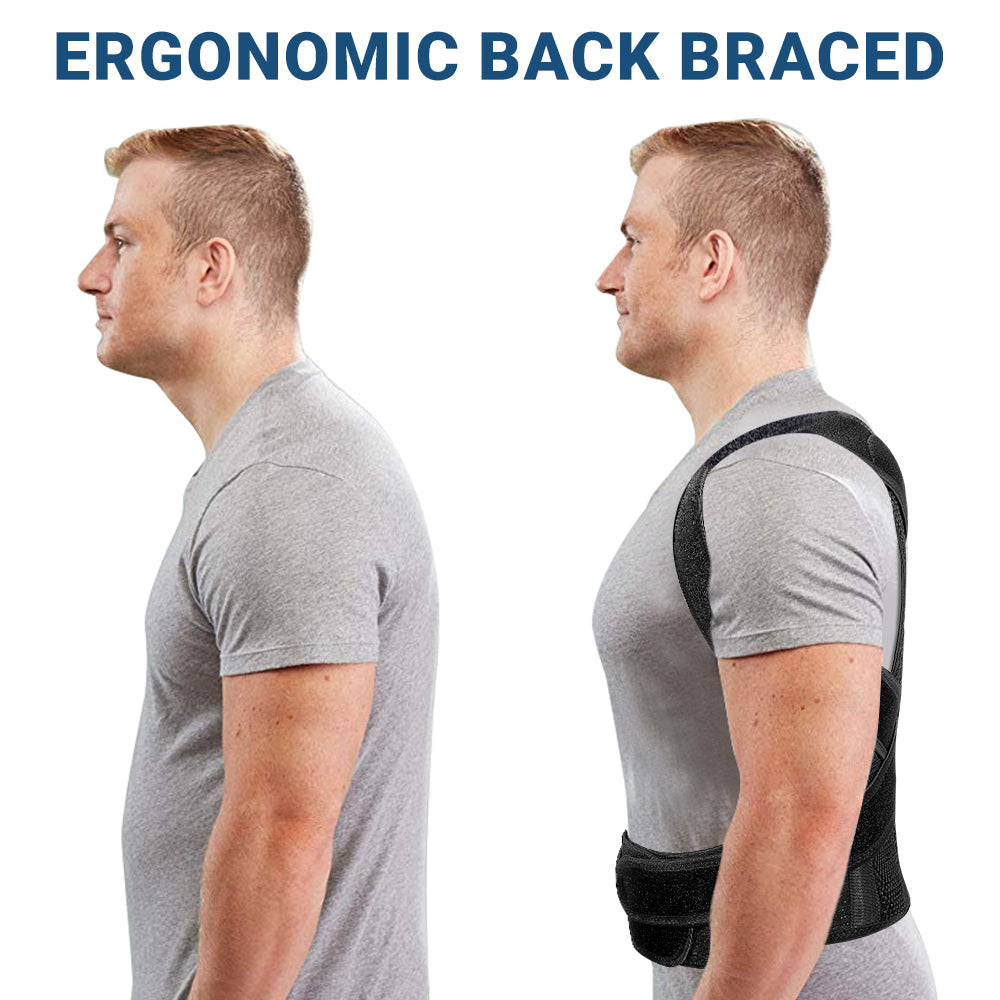 LyfeFocus S1 Premium Invisible Back Posture Corrector - Upper Back Support Brace Straightener Effective Posture Correction For Neck Shoulder Back Pain White Small White S Pack Of 1