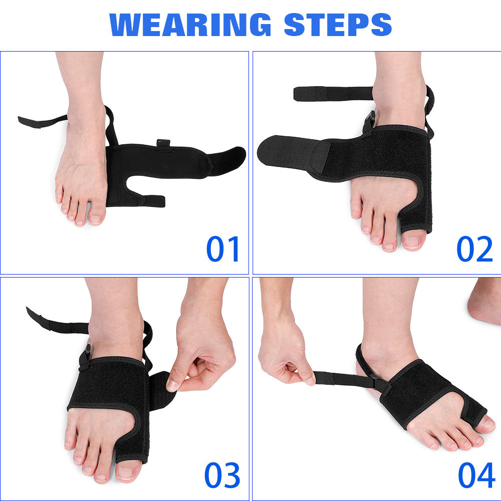 Fivali Ankle Brace for Bunion-ABF013-01-Black-Right-Wear