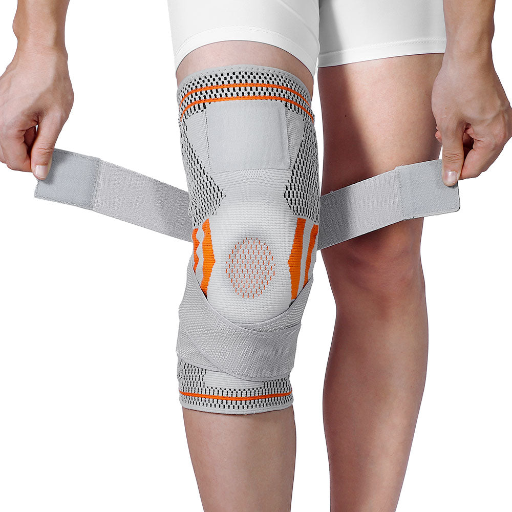 Fivali Adjustable Knee Brace for Pain Running with Straps and Gel Pad - 2 Pack