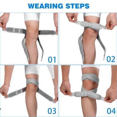 Fivali Knee Brace for Running-KBF063-01-Grey-Wear