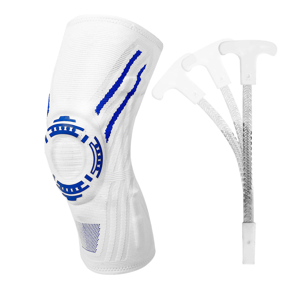 Fivali Sport Compression Knee Support for Running with Pad and T-Spring - 2 Pack