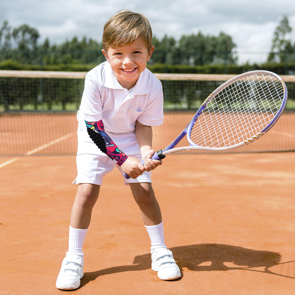Fivali Sports Elbow Braces for Kids-EBF044-02-Pink-Tennis