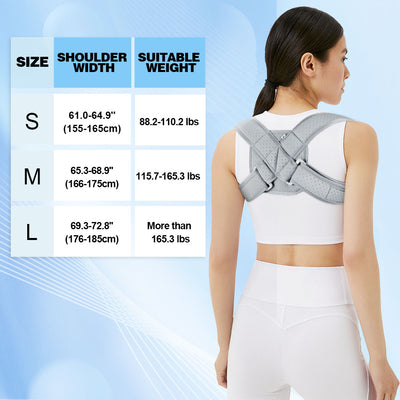 Fivali Figure 8 Back Brace-BBF053-01-Grey-Size
