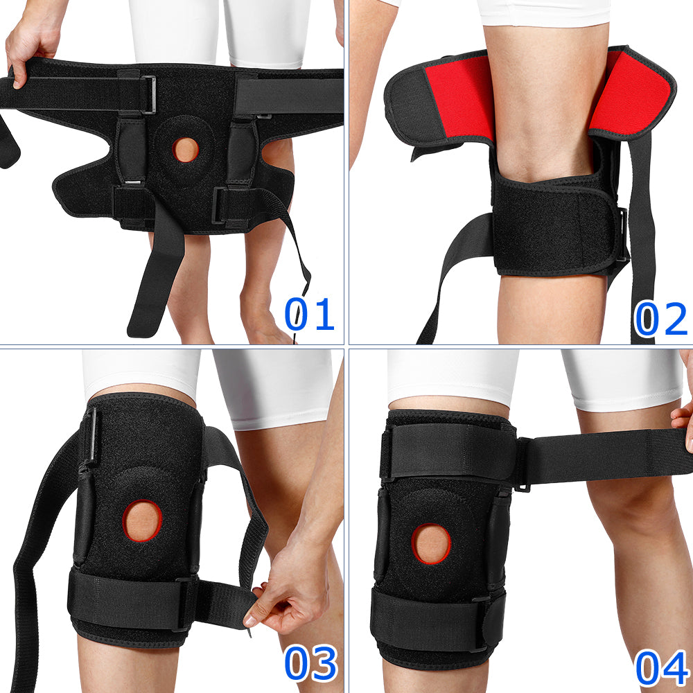 Fivali Hinge Knee Brace for Pain-KBF009-Black-01-04