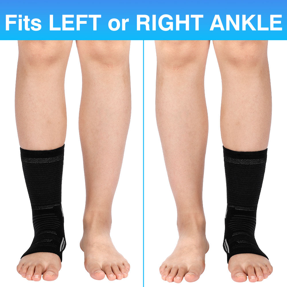 Fivali Ankle Support for Sports with Knitted Fabric - 2 Pack
